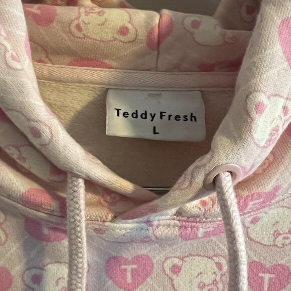 Unisex Teddy Fresh Pastel Teddy Monogram Hoodie • Size Large • NWOT - Picture 4 of 5